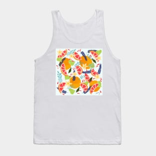 Grapefruit & Flowers Tank Top